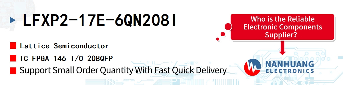 LFXP2-17E-6QN208I Lattice IC FPGA 146 I/O 208QFP