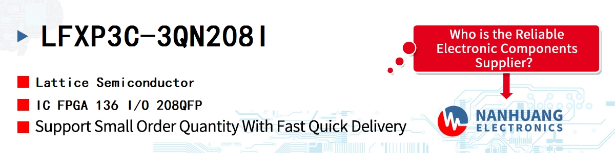 LFXP3C-3QN208I Lattice IC FPGA 136 I/O 208QFP