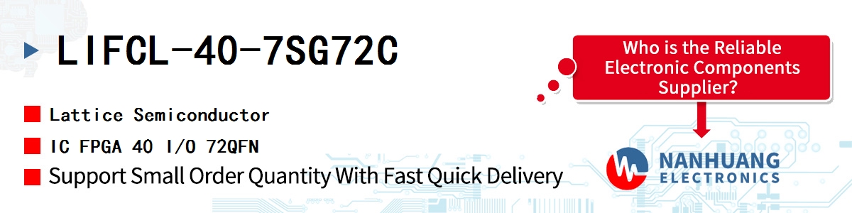 LIFCL-40-7SG72C Lattice IC FPGA 40 I/O 72QFN