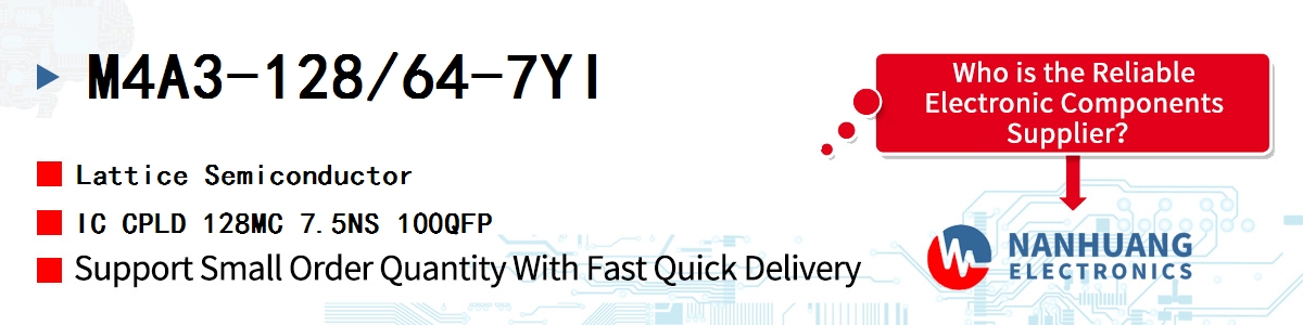 M4A3-128/64-7YI Lattice IC CPLD 128MC 7.5NS 100QFP