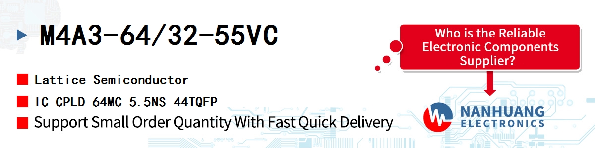 M4A3-64/32-55VC Lattice IC CPLD 64MC 5.5NS 44TQFP