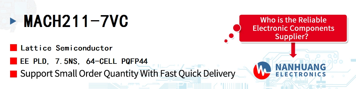 MACH211-7VC Lattice EE PLD, 7.5NS, 64-CELL PQFP44