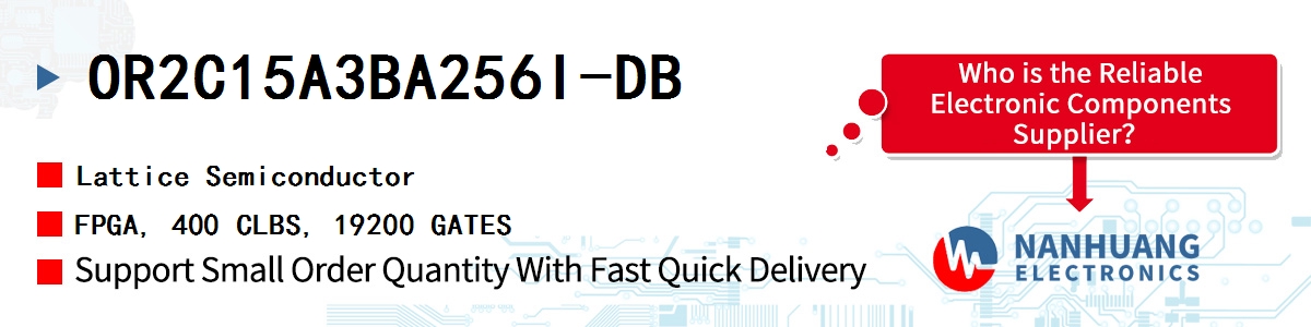 OR2C15A3BA256I-DB Lattice FPGA, 400 CLBS, 19200 GATES