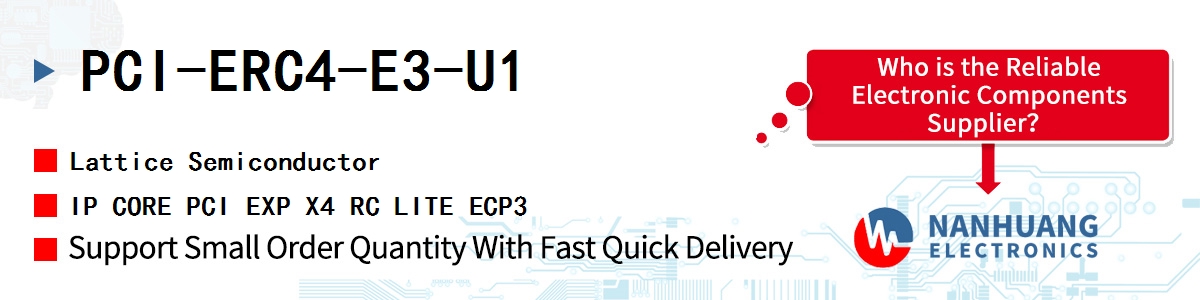 PCI-ERC4-E3-U1 Lattice IP CORE PCI EXP X4 RC LITE ECP3