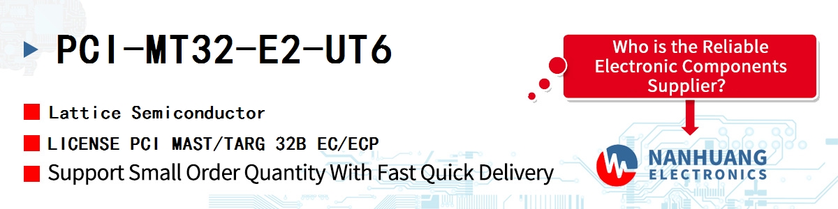 PCI-MT32-E2-UT6 Lattice LICENSE PCI MAST/TARG 32B EC/ECP