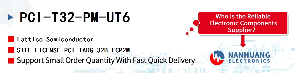 PCI-T32-PM-UT6 Lattice SITE LICENSE PCI TARG 32B ECP2M