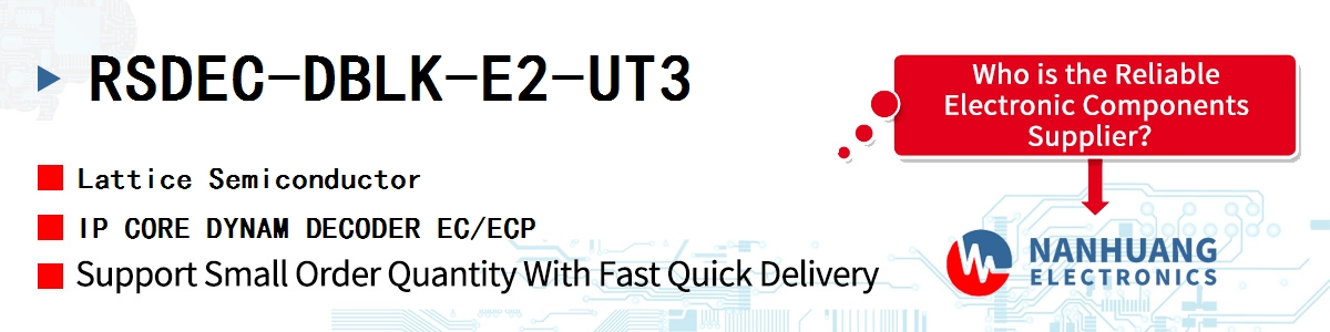 RSDEC-DBLK-E2-UT3 Lattice IP CORE DYNAM DECODER EC/ECP