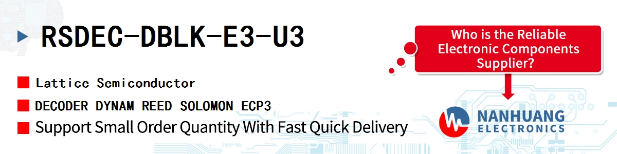 RSDEC-DBLK-E3-U3 Lattice DECODER DYNAM REED SOLOMON ECP3