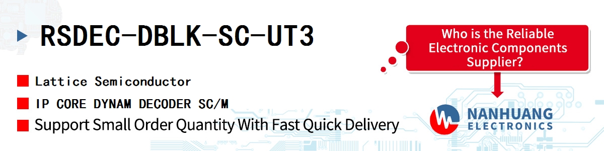 RSDEC-DBLK-SC-UT3 Lattice IP CORE DYNAM DECODER SC/M