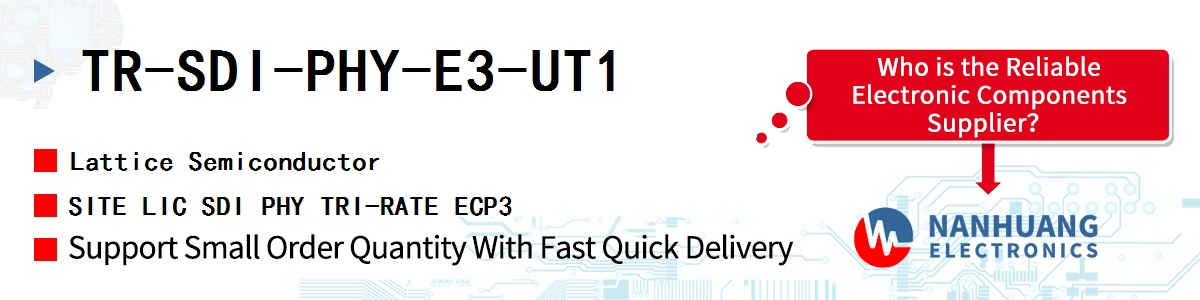 TR-SDI-PHY-E3-UT1 Lattice SITE LIC SDI PHY TRI-RATE ECP3