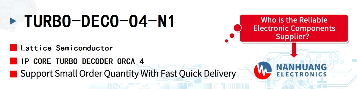 TURBO-DECO-O4-N1 Lattice IP CORE TURBO DECODER ORCA 4